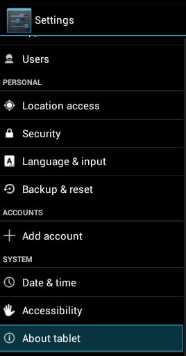 Android About Device Android About Device